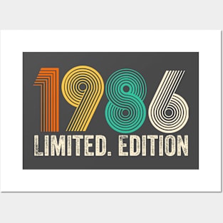 Vintage 1986 Birthday Retro 1986 For Men Women born in 1986 Posters and Art